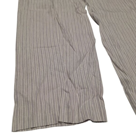 Coldwater Creek Gray Stripe Pants Linen Blend Womens 18 Plus Size‎ - Picture 3 of 8
